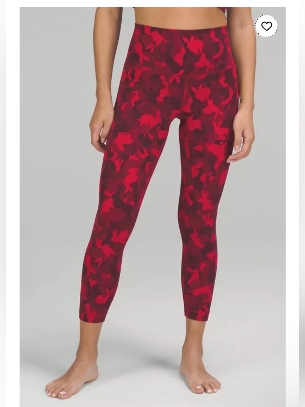 Women LULULEMON Legging Lunar New Year Intricate Oasis Love Red Gold Logo-12